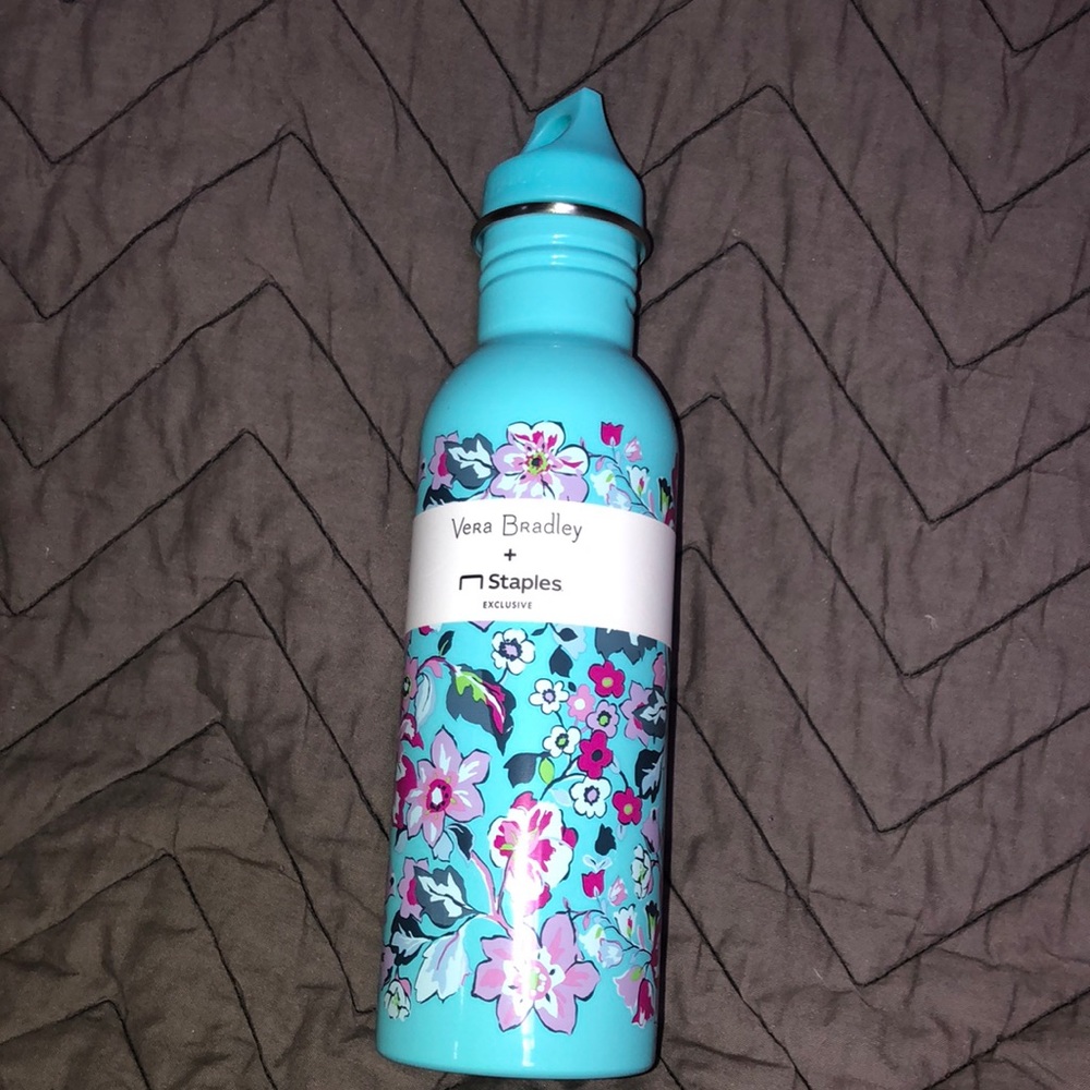 NWT Vera Bradley + staples.  Stainless steel water bottle